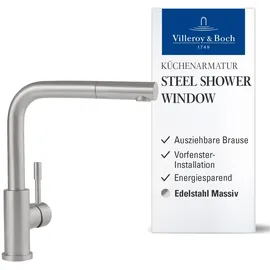 Villeroy & Boch Steel Shower Window Einhebelmischer Edelstahl