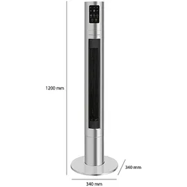 ProfiCare PC-TVL 3090 Turmventilator schwarz/edelstahl