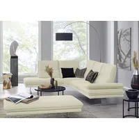Ecksofa W.SCHILLIG "broadway, Designsofa, mit tollem Sitzkomfort, L-Form", beige (sahara s37), B:284cm H:94cm T:224cm, Stoff S37 (100% Polyester): Luxus-Microfaser in Lederoptik, Sofas, Sitztiefenverstellung, Kopfteil- & Seitenteilverstellung, Breite 284cm