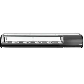 HENDI Sushi-Kühlvitrine Arktic mit 5x GN1/2 Behälter 0° bis 12°C 1800x420x(H)265mm