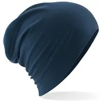 Beechfield Hemsedal Cotton Slouch Beanie Blau