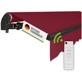 empasa Gelenkarmmarkise "START PLUS" elektronische Markise für Balkon & Terrasse, mit Fernbedienung rot 350 cm x 250 cm