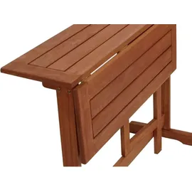 DEGAMO Balkonset PORTO 3-teilig, Eukalyptus geölt, klapbar, Fsc®-zertifiziert