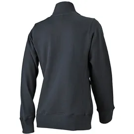 James & Nicholson Ladies Sweat Jacket, black,