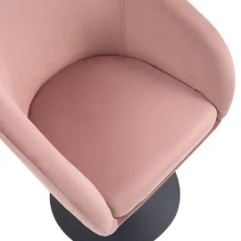 Svita Loungesessel Jamaika Samt 59 x 95 x 59 cm Altrosa höhenverstellbar