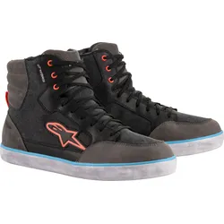 Alpinestars J-6 Canvas, Schuhe wasserdicht - Schwarz/Dunkelgrau/Hellblau - 12
