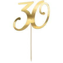 Partydeco Cake Topper 30. 20,5cm one size