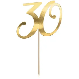 Partydeco Cake Topper 30. 20,5cm one size