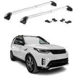Omac Dachträger Querträger TÜV geprüft für Land Rover Discovery 5 L462 2017-2026 – Abschließbar (4 Schlösser) – Max 100 kg – Robuste Befestigung Silber