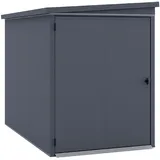 Weka Gary Metall Fahrradgarage Anthrazit 2,42 M2 Gerätehaus Aus Metall In Anthrazitgrau, Geräteschrank Mit 0,7 Mm Wandstärke Gartenhaus