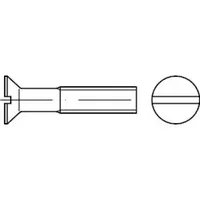 Industrial Quality Supplies DIN 963 Senkschraube mit Schlitz, MS