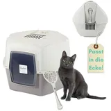 GarPet XXL Jumbo Ecktoilette Katzen Haubentoilette WC Filter Schaufel