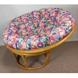 Rattani Rattanstuhl Rattan Papasansessel Papasan 110 cm cm Stoff California Dream