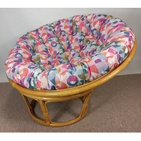 Rattani Rattanstuhl Rattan Papasansessel Papasan 110 cm cm Stoff California Dream