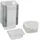 Relaxdays Aluschalen mit Deckel 100er Set Silber