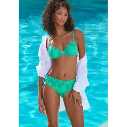 Bikini-Hose »Floretta«, in Ton in Ton-Harmonie, Gr. 44 - N-Gr, grün bedruckt, , 12980967-44 N-Gr