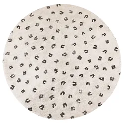 Teppich Baumwolle hellbeige Tiermotiv ⌀ 140 cm AFIS