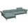 flexlux Ecksofa Salino, Funktionssofa mit Recamiere, Relaxsofa, Ecksofa, Sofa mit Arm- und Kopfteil-Verstellungen, Kaltschaum & Stahl-Wellen blau