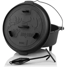 BBQ-Toro Dutch Oven DO6F 7,3 l Gusseisen schwarz