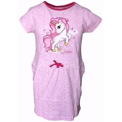 United Essentials Sommerkleid Einhorn Jerseykleid für Mädchen Gr. 98-128 cm rosa 110 cm