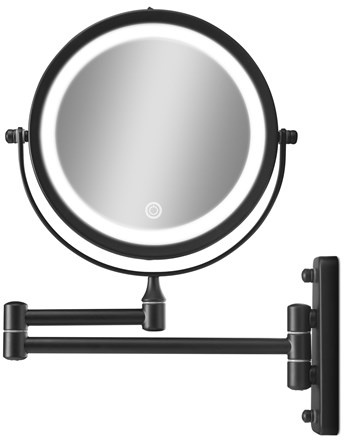 LED double sided Wall mirror in black with x 10 m