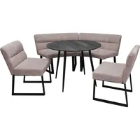 Hti-Living HTI-Living, Essgruppe, Sitzgruppe Liron Tisch, 2 Bänke und