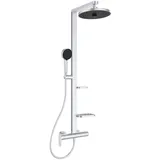 Ideal Standard Alu+ Duschsystem mit Brausearmatur 2 Ablagen, Silver