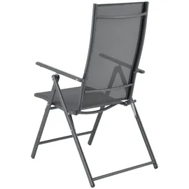 [en.casa] Kalamata Gartenstuhl 57 x 57 x 105 cm grau 2 St.