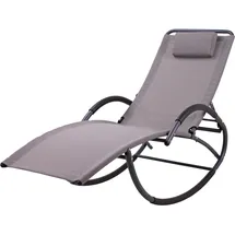 Garden Pleasure SIROS Schaukelliege 177 x 63 x 106 cm Grau