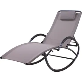 Garden Pleasure SIROS Schaukelliege 177 x 63 x 106 cm Grau