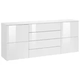 borchardt Möbel Rova 166 x 72 x 35 cm Weiß matt / Weiß hochglanz