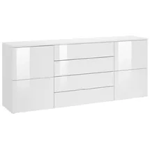 borchardt Möbel Rova 166 x 72 x 35 cm Weiß matt / Weiß hochglanz
