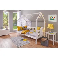 Interlink Hausbett Funky 90 x 200 cm Kiefer massiv weiß