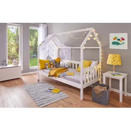 Interlink Hausbett Funky 90 x 200 cm Kiefer massiv weiß
