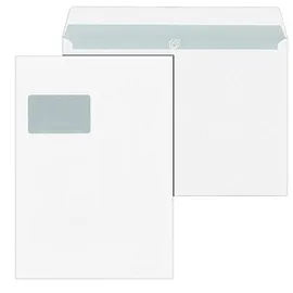 MAILmedia Briefumschläge DIN C4 mit Fenster haftklebend 500 St.