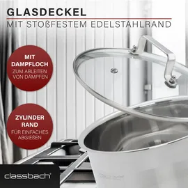 classbach Topf-Set 7-tlg. Kochtopf + Kochtopf + Kochtopf + Kochtopf + Kochtopf + Kochtopf + Kochtopf