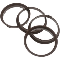4X Zentrierringe 70,4 x 66,6 mm Dunkelbraun Felgen Ringe Made in Germany