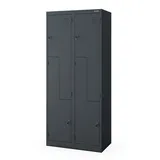 Jan Nowak Spind Schrank L-Form JULIA 185 x 80 x 45 cm Anthrazit)