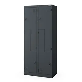 Jan Nowak Spind Schrank L-Form JULIA 185 x 80 x 45 cm Anthrazit)