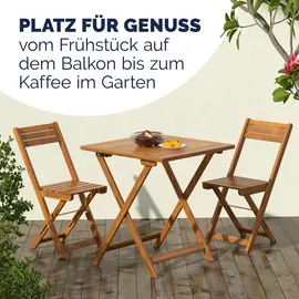 CASARIA Balkonset 3-tlg. braun klappbar