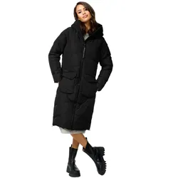 Winterjacke MARIKOO "Tomomii XVI", Damen, Gr. XL, schwarz, Obermaterial: 100% Polyester; Innenmaterial: 100% Polyester; Fütterung & Wattierung: 100% Polyester, Jacken, warmer Winter Stepp Mantel mit Kapuze