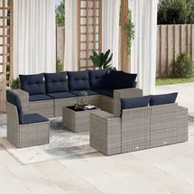 vidaXL Gartensofa-Set 9-tlg. grau