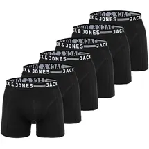 JACK & JONES SENSE TRUNKS Boxershorts schwarz / weiß L 6er Pack