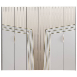 JVmoebel Kleiderschrank Moderner Weißer Kleiderschrank Holzschrank Schlafzimmer Luxus Möbel (1-St., 1x Kleiderschrank) Made in Europa weiß