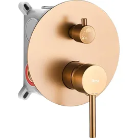 REA LUNGO duschset mit Regenbrause Kupfer