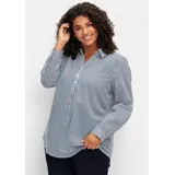 Sieh an! Klassische Bluse Langarm Blau 46