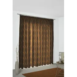 Vorhang WIRTH "Lupara" Gr. 2, orange, B:132cm H:175cm, Jacquard, Baumwolle, Polyester, Gardinen