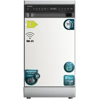Cecotec Freistehender Geschirrspüler 45 cm Bolero Aguazero 4560 Inox Connected. 11 Maßgedecke, 9 Programme, Energieeffizienzklasse C, Inverter Plus Duo Motor, O2Dry, Super Dry, Save+, AutoClean