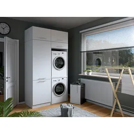 laundreezy Mehrzweckschrank-Set 128 x 238 x 68 cm Weiß