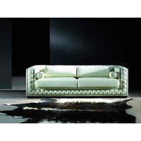JVmoebel Chesterfield-Sofa Modernes 4-Sitzer-Sofa im Chesterfield-Stil in Weiß weiß